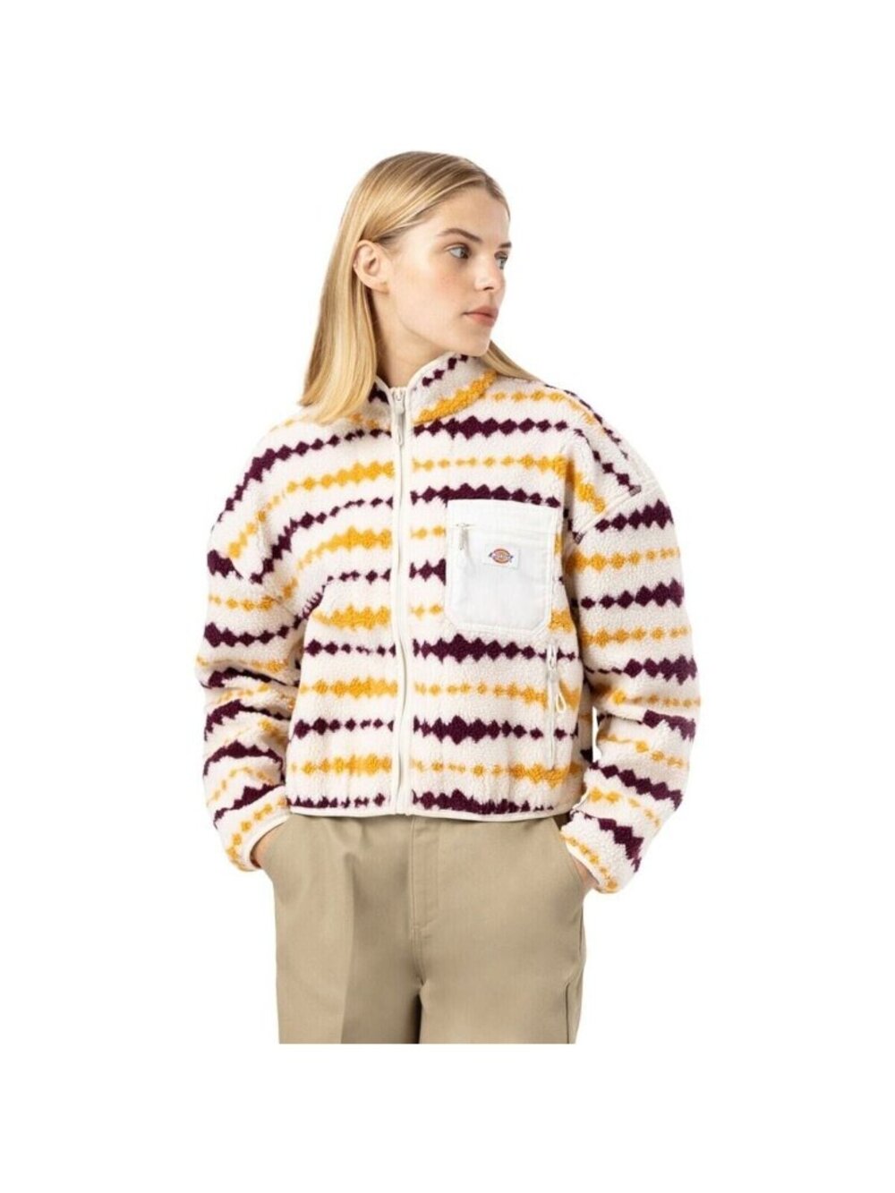 Dickies Women's Sherpa Jacket in Cream - Large, New with Tags